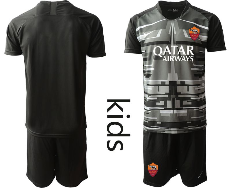 Youth 2020-2021 club Rome black goalkeeper Soccer Jerseys->rome jersey->Soccer Club Jersey